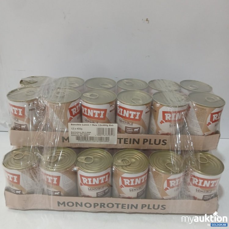 Artikel Nr. 464626: Rinti Hundefutter Sensible
 Huhn + Kartofel 12x400gnur eine Packung !