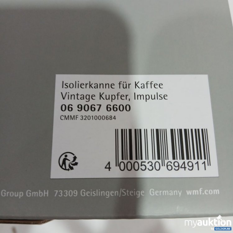 Artikel Nr. 921627: WMF Isolierkanne für Kaffee Vintage Kupfer 1,0 Liter