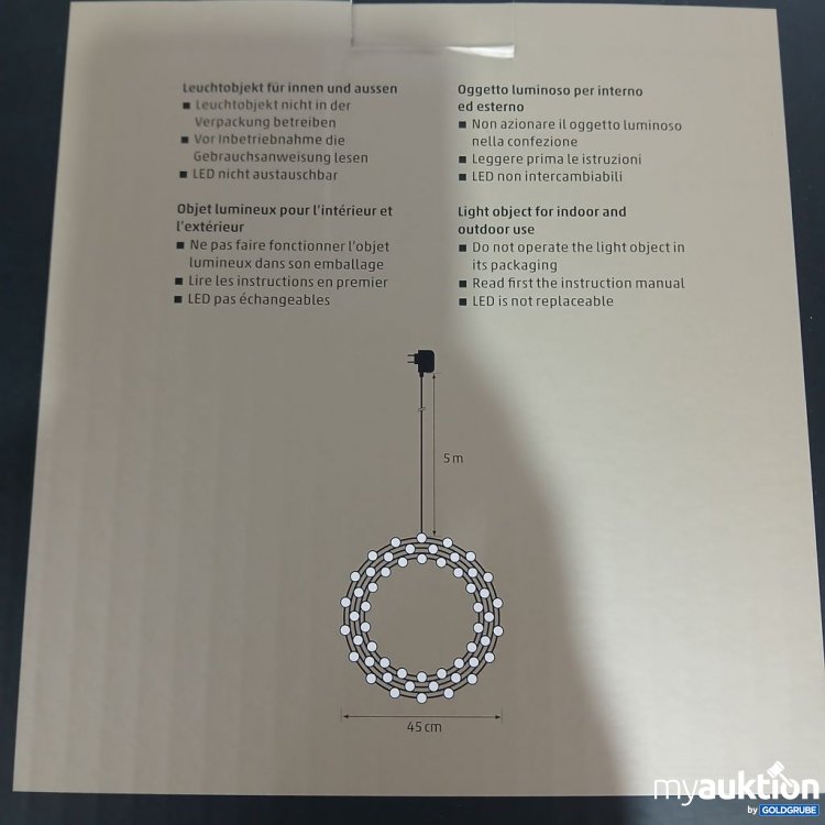 Artikel Nr. 921628: GLORY LIGHT LED Lichterkranz 45 cm