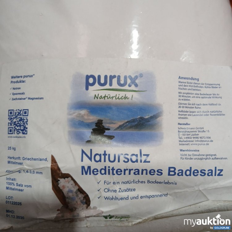 Artikel Nr. 967628: Purux Natursalz Mediterranes Badesalz 25kg 