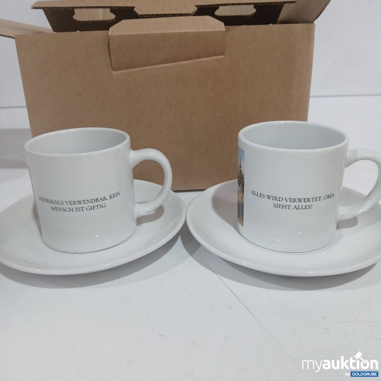 Artikel Nr. 968628: Espresso Set mit Spruch laut Foto 