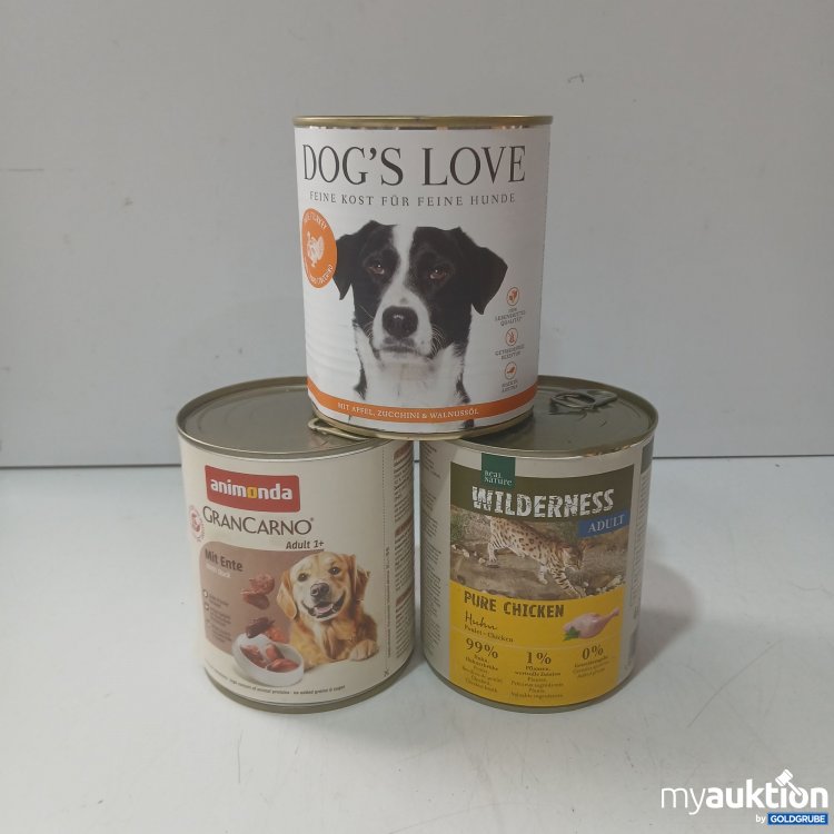 Artikel Nr. 990628: Diverse Hundefutter-Dosen lt. Bild je 800g 3Stk