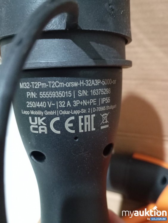 Artikel Nr. 471629 Artikel Nr. 471629: LAPP Typ2 Helix Kabel 22 kW 3P 32A 5 m Orange 5555935015 61798