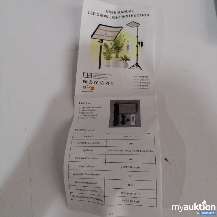 Artikel Nr. 832629 Artikel Nr. 832629: LED Standleuchte KJX-12T-01