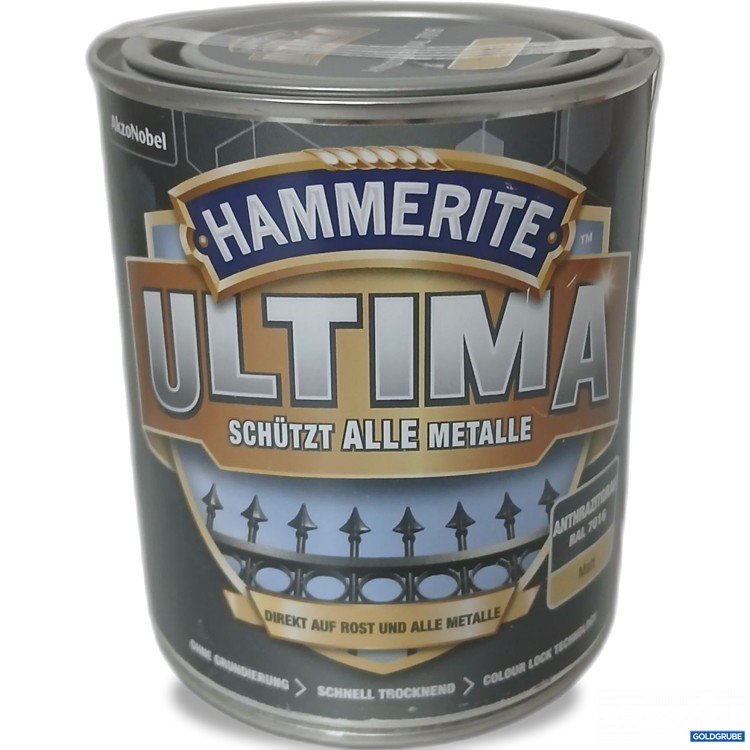 Artikel Nr. 916629: Hammerite Ultima Anthrazitgrau RAL 7016 Matt 750ml