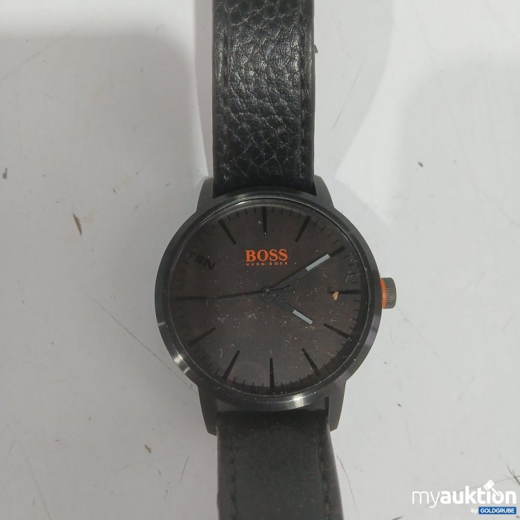Artikel Nr. 477630: BOSS Armbanduhr Herren schwarz mit Lederarmband