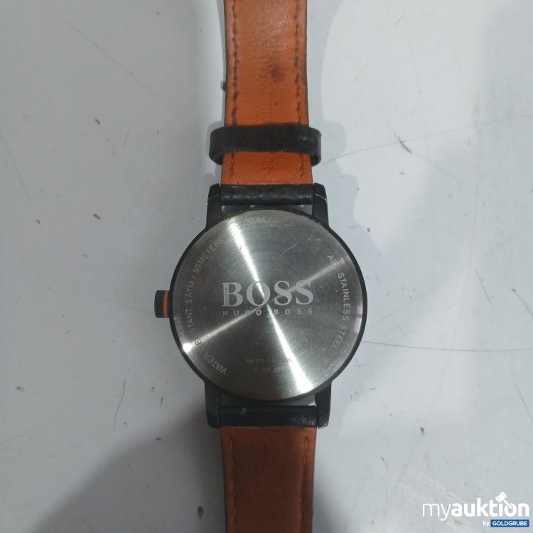 Artikel Nr. 477630 Artikel Nr. 477630: BOSS Armbanduhr Herren schwarz mit Lederarmband