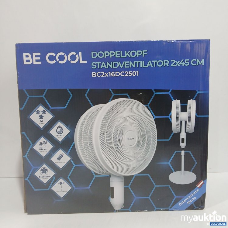 Artikel Nr. 904630: Be Cool Doppelkopf Standventilator 2x45cm BC2x16DC2501