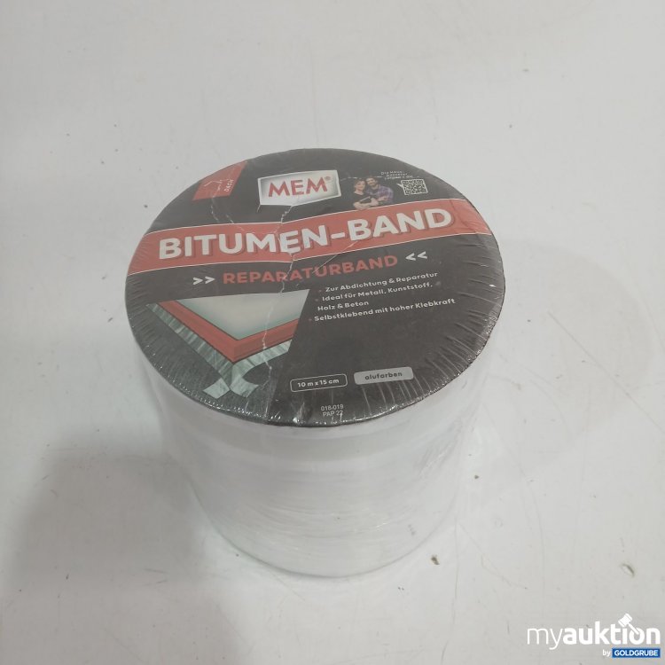Artikel Nr. 465631: MEM Bitumen-Band Reparaturband 10 m x 15 cm alufarben