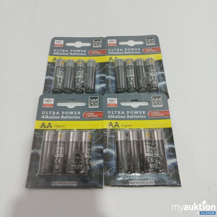 Artikel Nr. 522631: Simpex Ultra Power Alkaline Batteries AA 4er Pack x4 Stück 