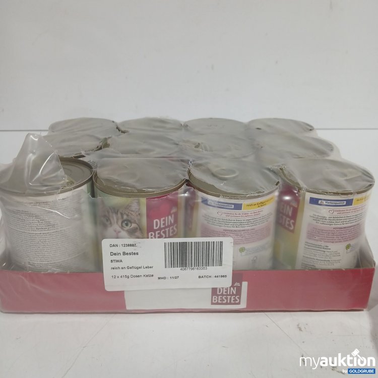 Artikel Nr. 986631: Dein Bestes Katzenfuttee reich an Geflügel Leber 12x415g