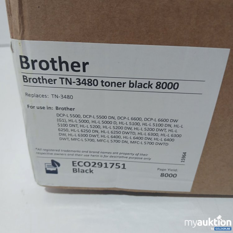 Artikel Nr. 518632: Brother Ecotone Ökologischer Druckertoner TN 3480 schwarz 8000