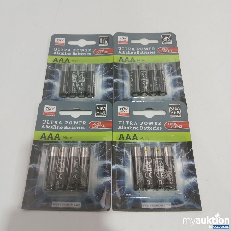 Artikel Nr. 522632 Artikel Nr. 522632: Simpex Ultra Power Alkaline Batteries AAA 4er Pack x4 Stück