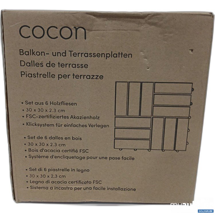 Artikel Nr. 911632: Cocon Balkon und Terassenplatten 6stk