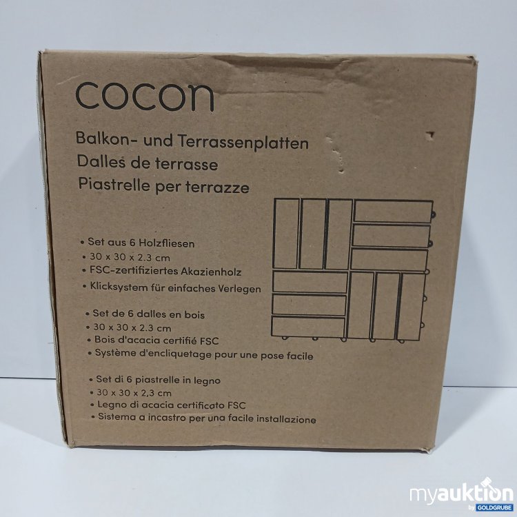 Artikel Nr. 911632: Cocon Balkon und Terassenplatten 6stk