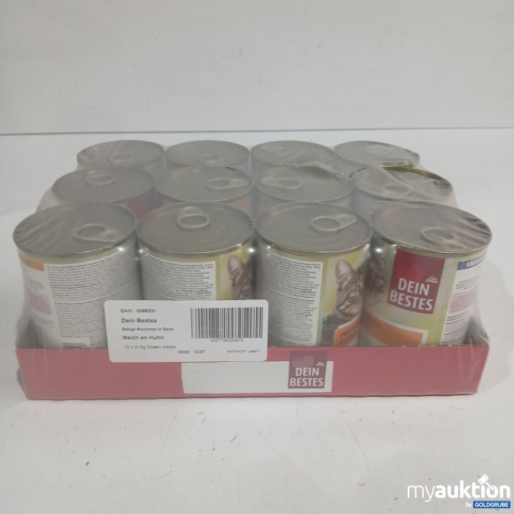 Artikel Nr. 986632: Dein Bestes Katzenfutter reich an Huhn 12x415g 