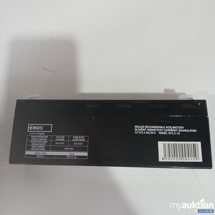 Artikel Nr. 824633 Artikel Nr. 824633: Emos Sealed Rechargeable Acid Battery 12V 2.2Ah/20h