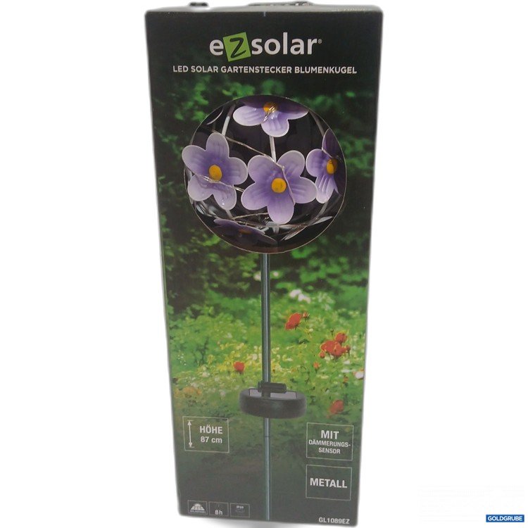 Artikel Nr. 930633 Artikel Nr. 930633: EZ Solar LED Solar Gartenstecker Blumenkugel
