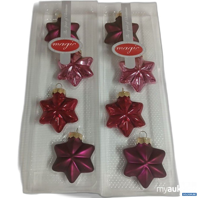 Artikel Nr. 932633 Artikel Nr. 932633: magic Weihnachtsbaumkugeln Sternform 8 Stück aus Glas