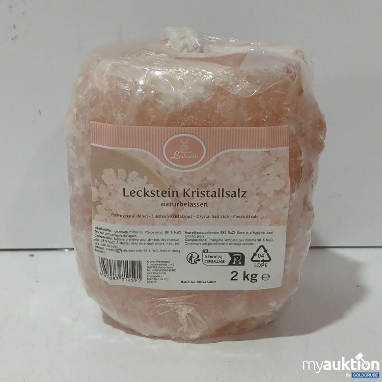 Artikel Nr. 978633: Leckstein Kristallsalz naturbelassen 2 kg