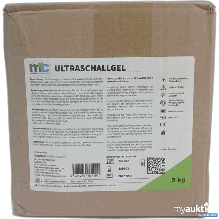 Artikel Nr. 996633 Artikel Nr. 996633: Mc Ultraschallgel 5kg