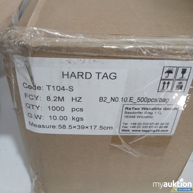 Artikel Nr. 465634 Artikel Nr. 465634: Hard Tag (Warensicherung) T104-S 1000Stk