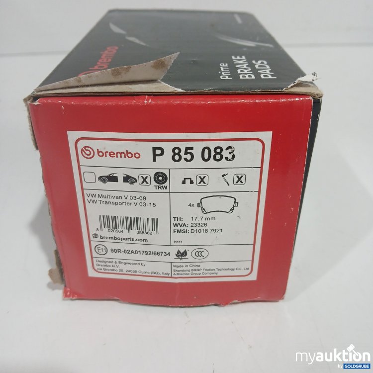 Artikel Nr. 872634: Brembo Prime Brake Pads P85083 VW Multivan 