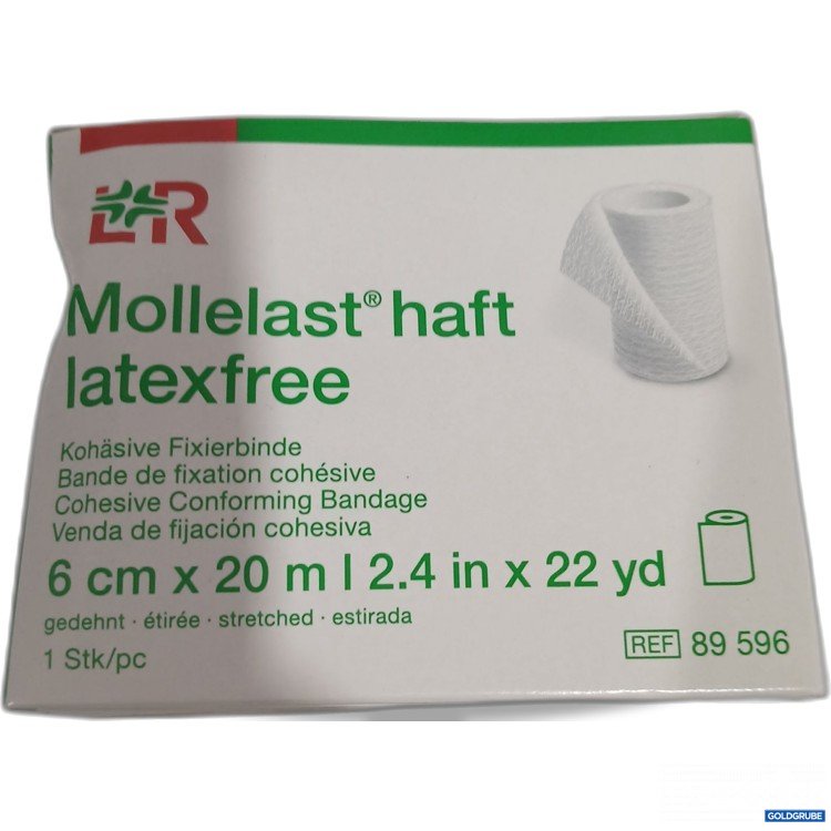 Artikel Nr. 885634: LR Mollelast haft latexfree Kohäsive Fixierbande 6cm x 20m 