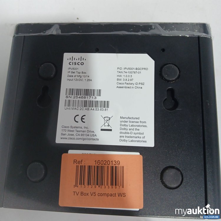 Artikel Nr. 360635 Artikel Nr. 360635: Cisco TV Box V5 compact WS laut Foto