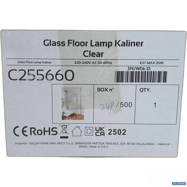 Artikel Nr. 893635: Sklum Glass Floor Lamp Kaliner C255660