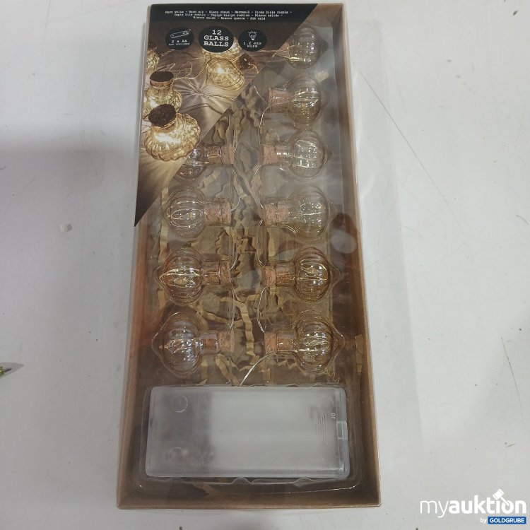 Artikel Nr. 910635 Artikel Nr. 910635: 12 Glass Balls Lichterkette gelb