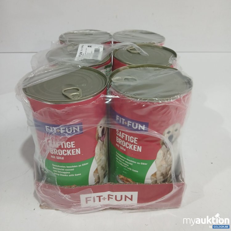 Artikel Nr. 986635: Fit+Fun Hundefutter saftige Brocken 6x1240g 