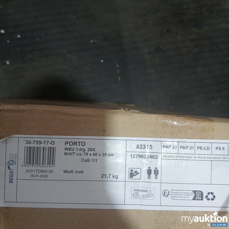 Artikel Nr. 468636 Artikel Nr. 468636: BEGA BBK WBU 1-trg. 2SK Weiß matt ca. 70x 60x35 cm 21,7 kg