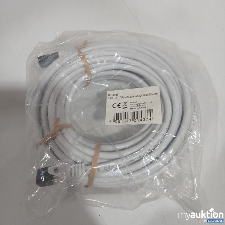 Artikel Nr. 885637: Patchkabel weiß-blaue Stecker 15m 