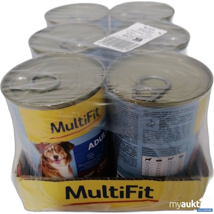 Artikel Nr. 888637: Multifit Hundefutter Ragout mit Rind und Karotten 6x400g