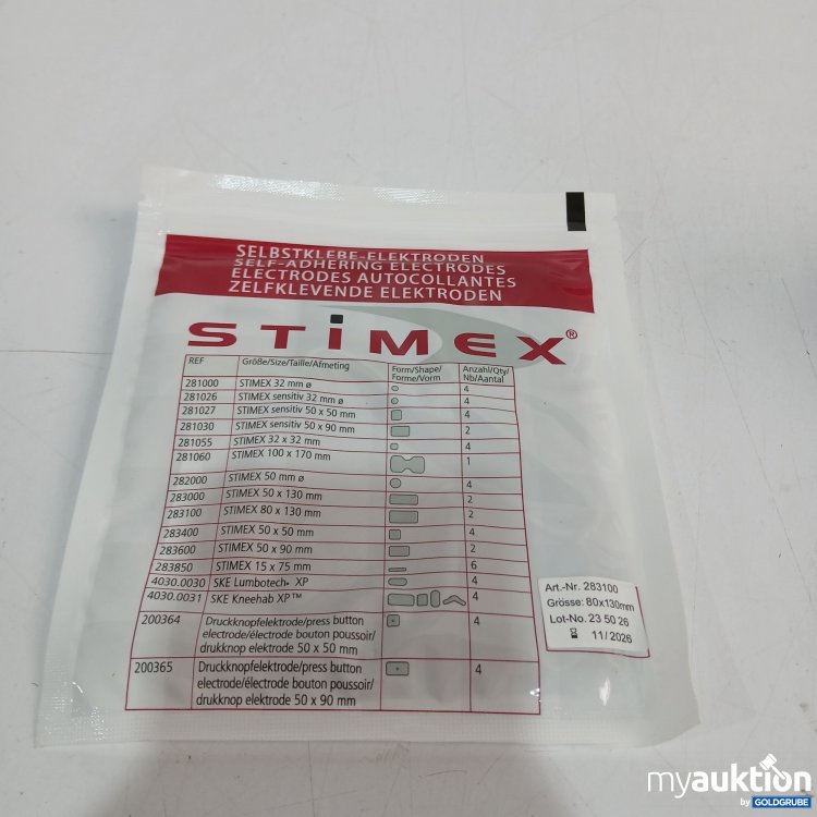 Artikel Nr. 895637: Stimmex Selbsklebende Elektroden 80x130mm