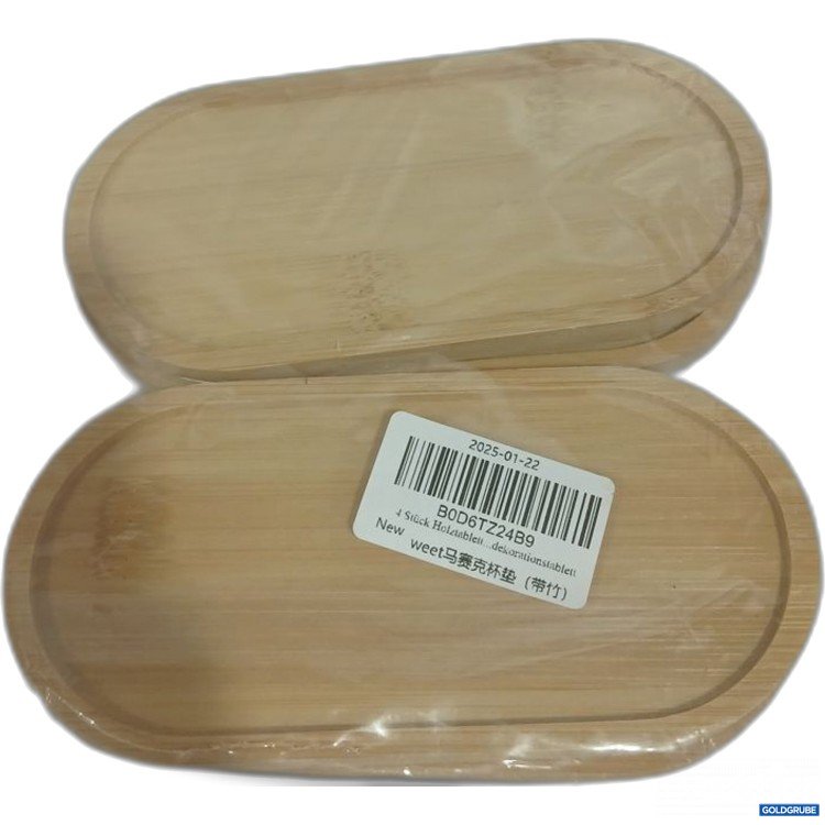 Artikel Nr. 919637: Holztablett 4er Set ca. 17x8cm