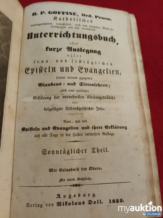 Artikel Nr. 927637: 1853, Unterrichtungsbuch