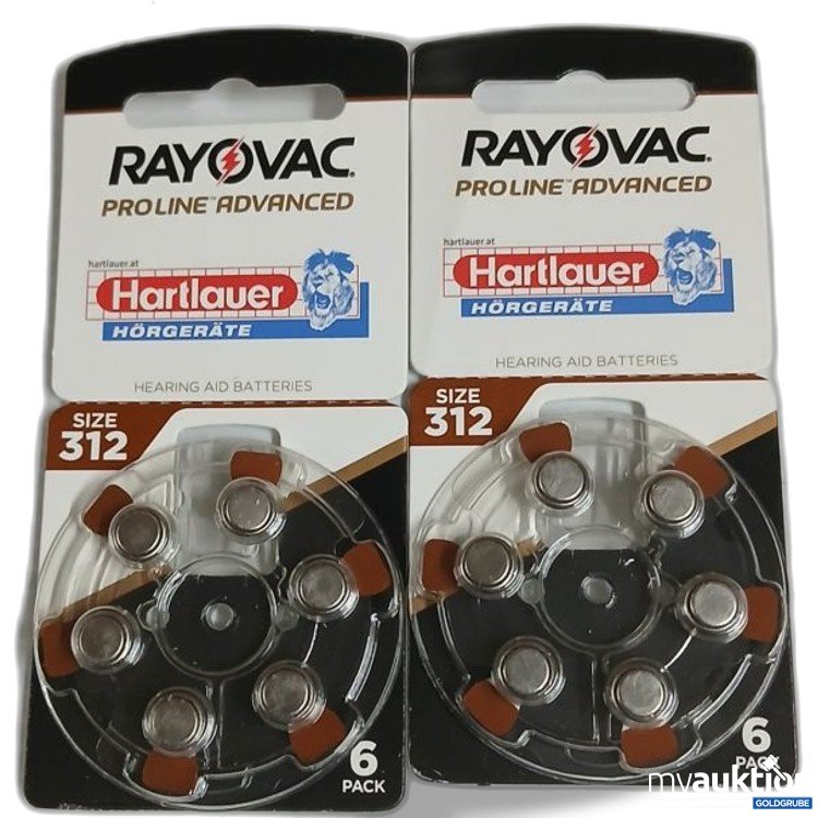 Artikel Nr. 932637 Artikel Nr. 932637: Rayovac Proline Advanced Hörgerätebatterien Größe 312 2x6 Stück