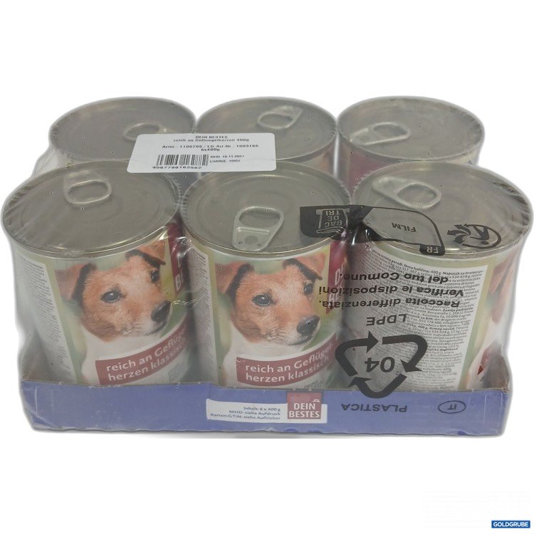 Artikel Nr. 986637: Dein bestes Hundefutter reich an Geflügelherzen 6x400g