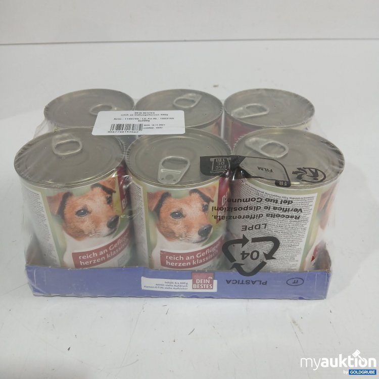 Artikel Nr. 986637: Dein bestes Hundefutter reich an Geflügelherzen 6x400g