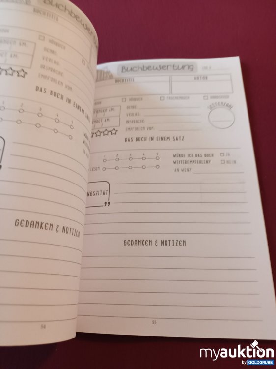 Artikel Nr. 999637 Artikel Nr. 999637: Lese Tagebuch, Buchbewertung