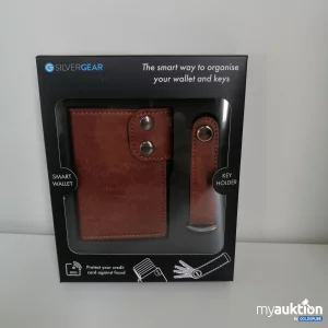 Auktion SilverGear Giftbox Smart card holder+key holder - braun