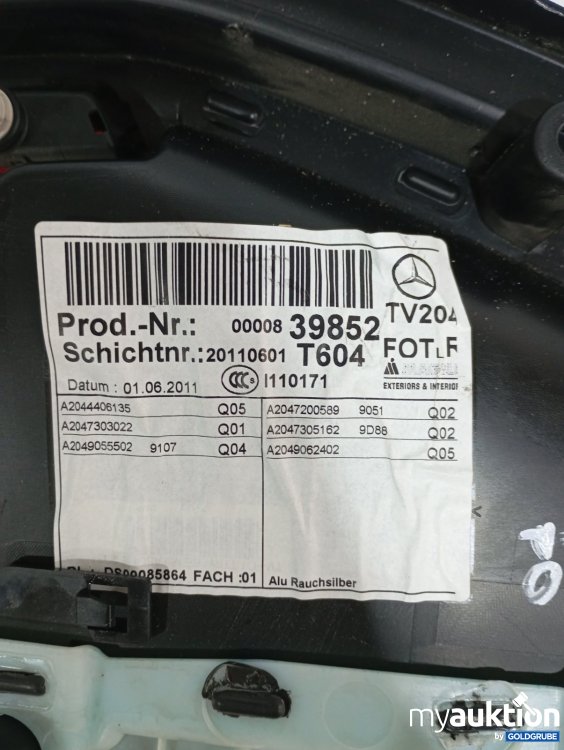 Artikel Nr. 471638 Artikel Nr. 471638: Mercedes-Benz-C-Klasse W204 Türverkleidung hinten rechts A 204 730 51 62