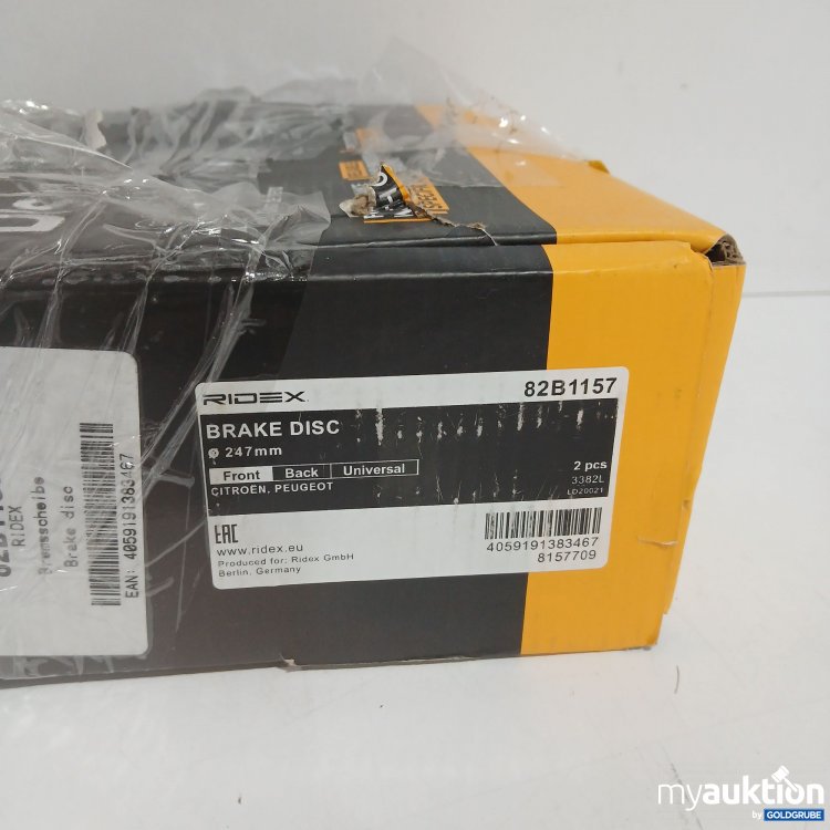 Artikel Nr. 865638: Ridex Bremsscheibe 247mm 82B1157 