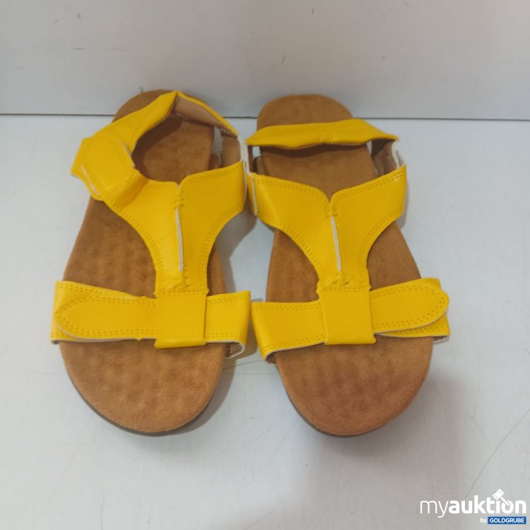 Artikel Nr. 939638: Gelbe Sandalen mit breiten Riemen Gr 40