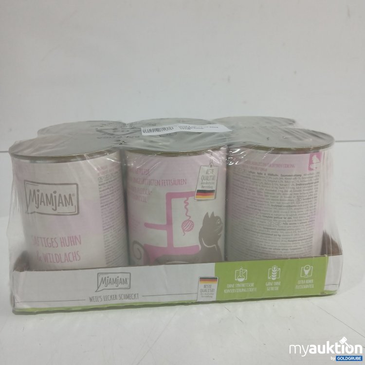 Artikel Nr. 986638: Mjamjam Katzenfutter Huhn & Wildlachs 6x400g 