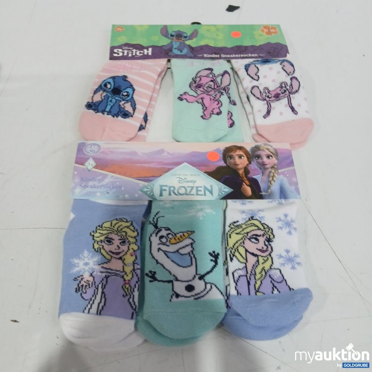 Artikel Nr. 466639 Artikel Nr. 466639: Disney Kinder Sneakersocken Stitch und Frozen Größe 27-30