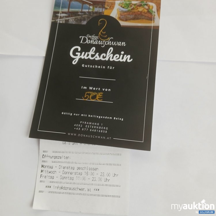 Artikel Nr. 988639: Gasthaus zum Donauschwan Gutschein Wert 50€