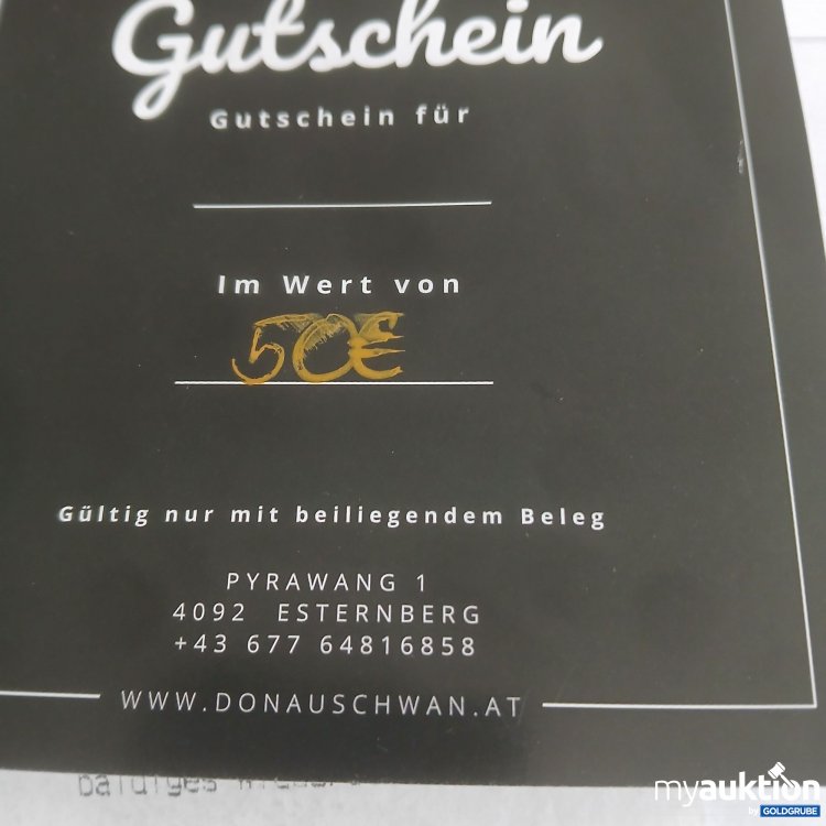 Artikel Nr. 988639: Gasthaus zum Donauschwan Gutschein Wert 50€